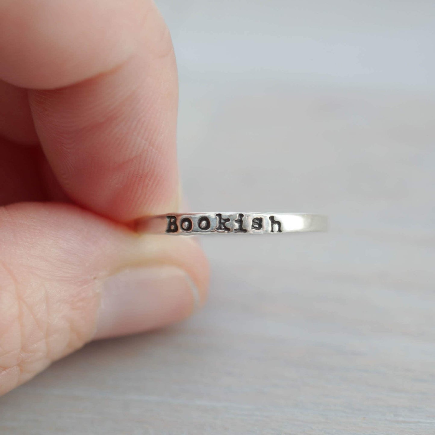 Bookish Ring in Sterling Silver