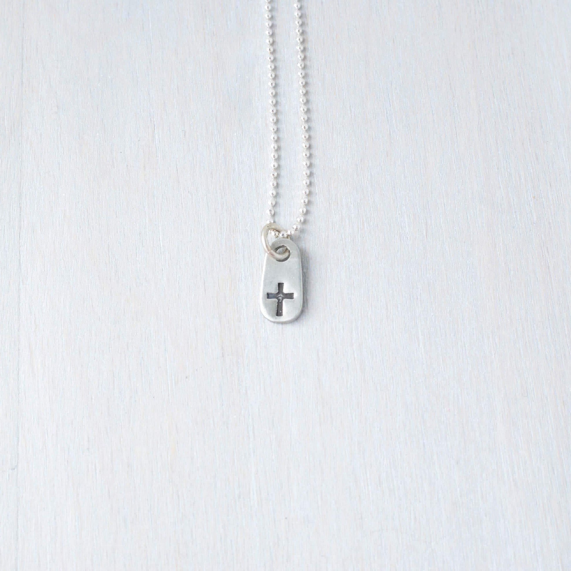 image of dainty cross necklace