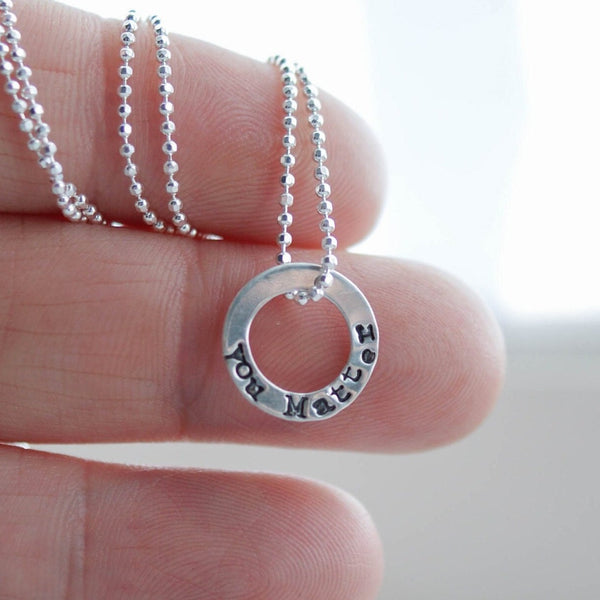You Matter Necklace in Sterling Silver