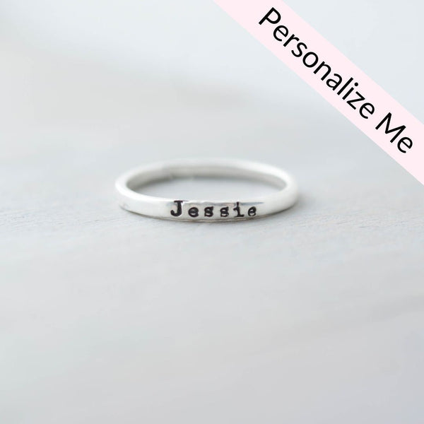 Personalized Name Ring in Sterling Silver