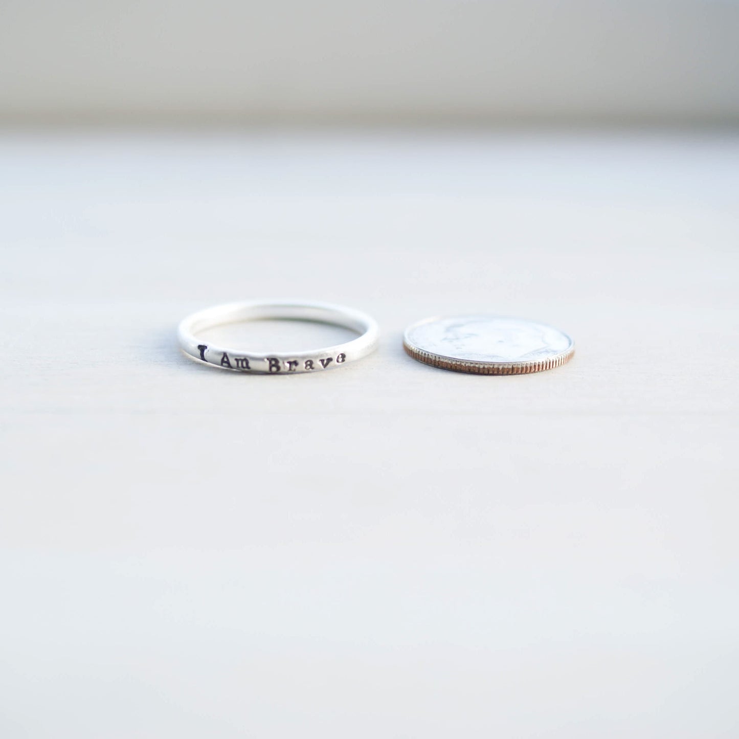 I am Brave Ring in Sterling Silver Be Brave Be Strong