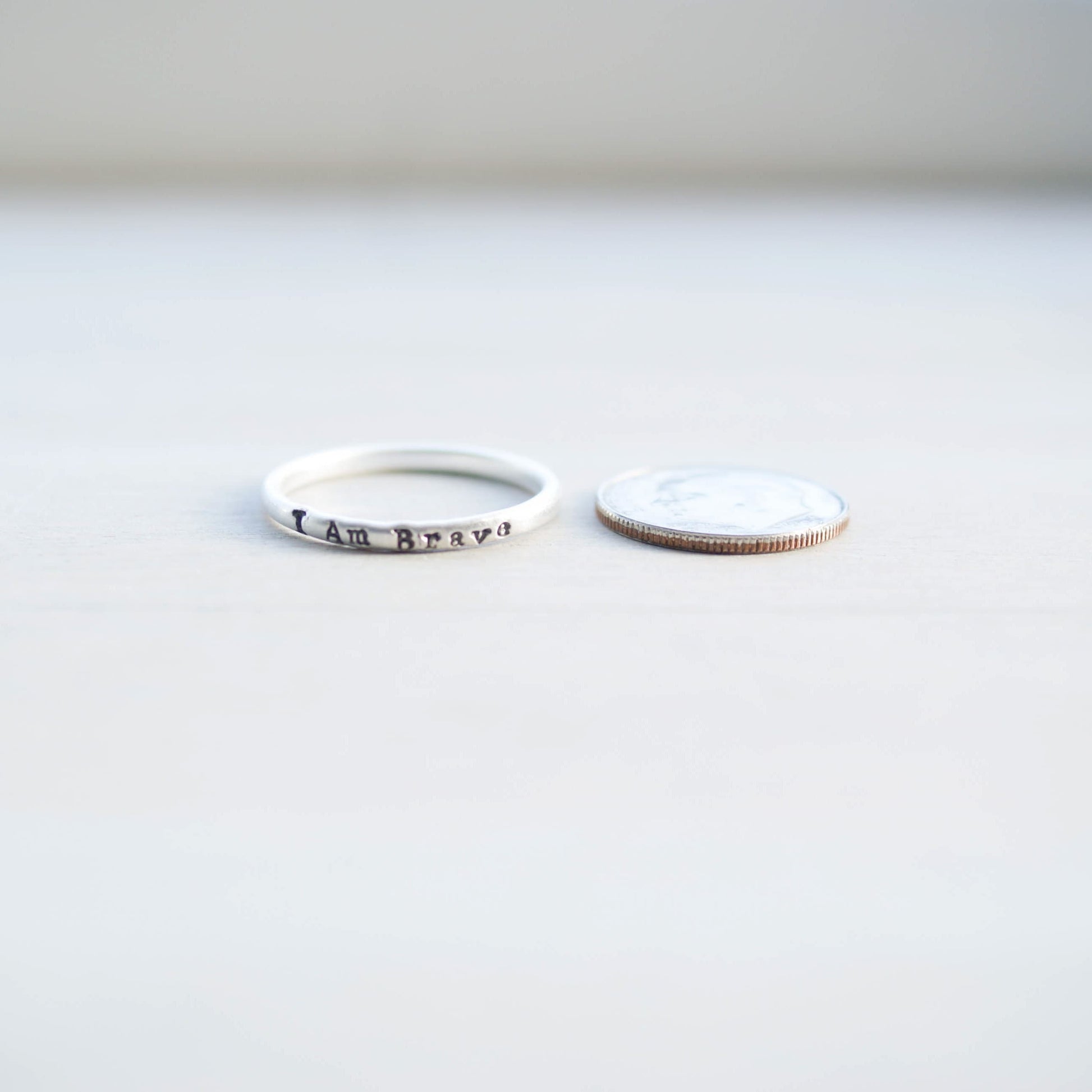 I am Brave Ring in Sterling Silver Be Brave Be Strong