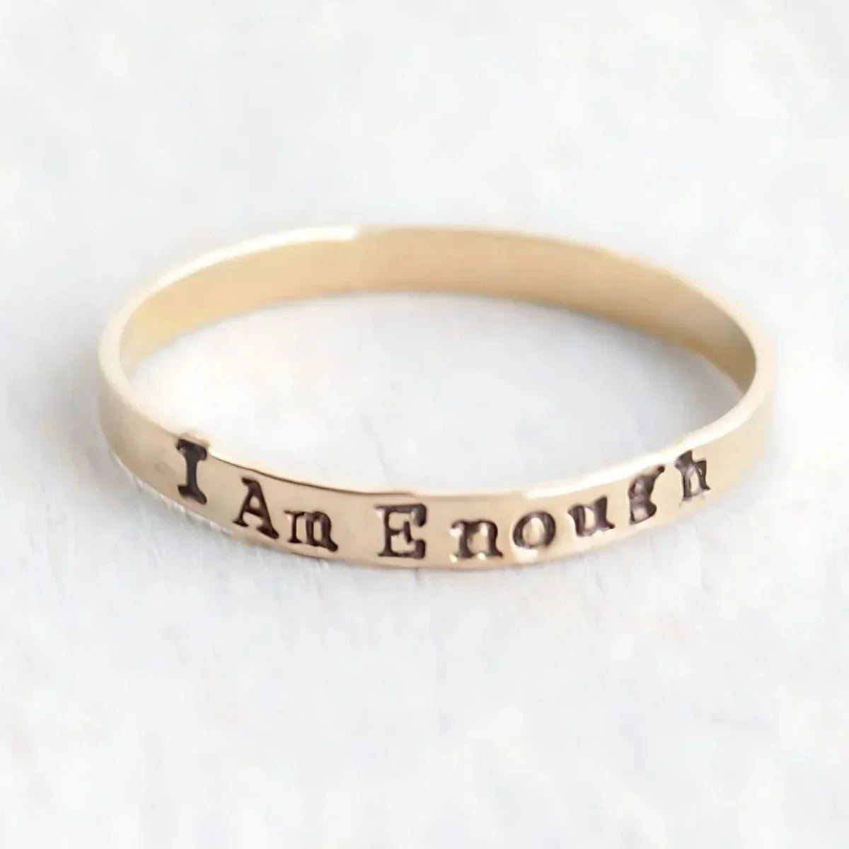 image of gold filled i am enough ring