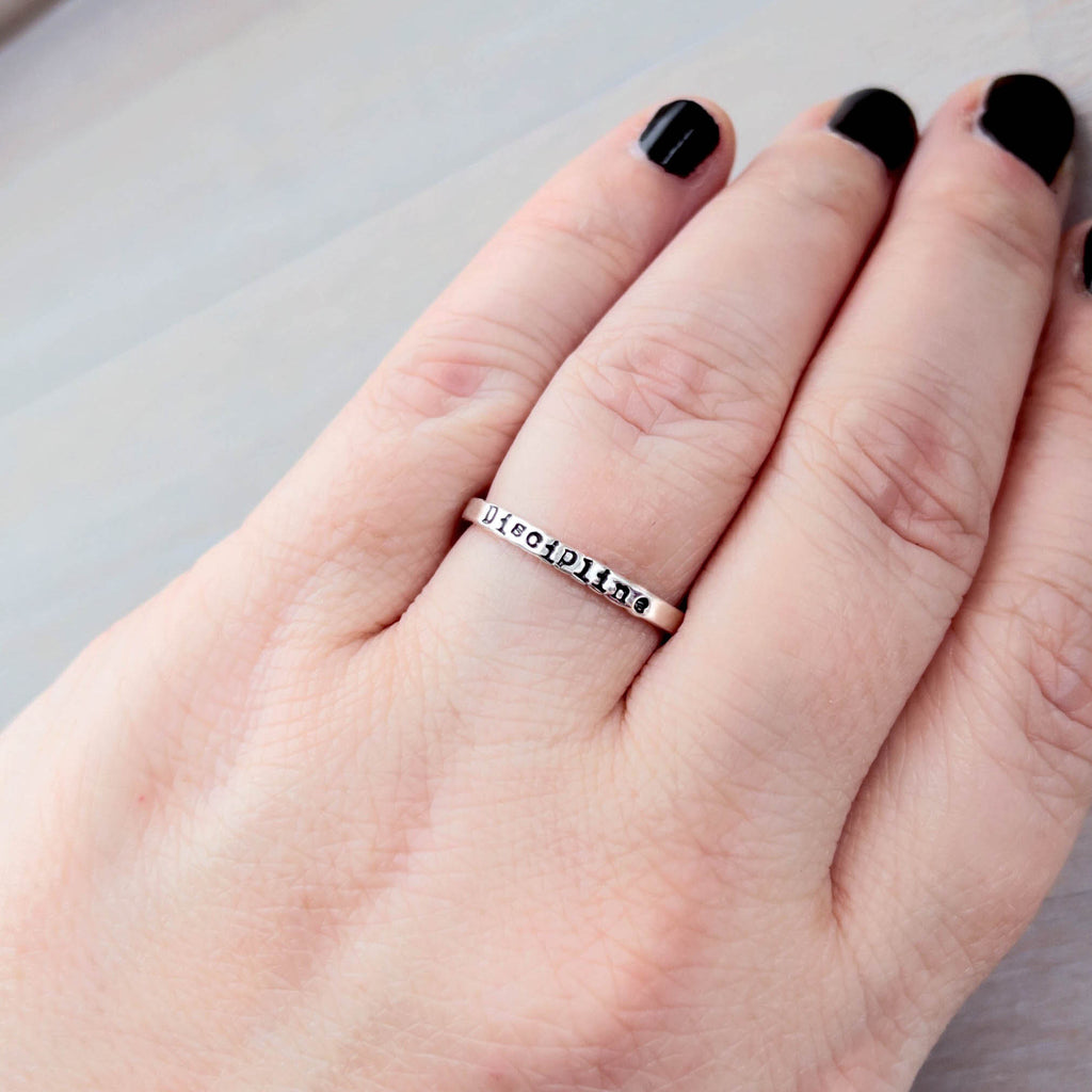 Another Word For Ringed Custom Strength Ring | Choose Your Words | Simpli Stamped