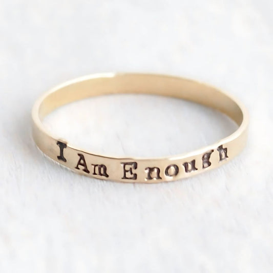 Image of 14kt I Am Enough Gold filled ring