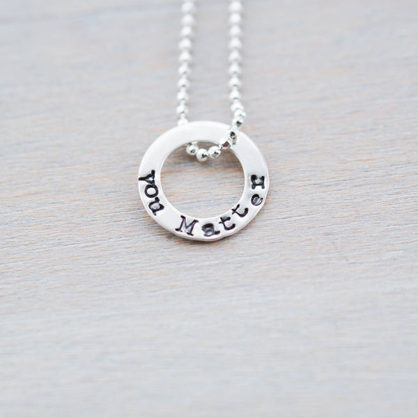 You Matter Necklace in Sterling Silver