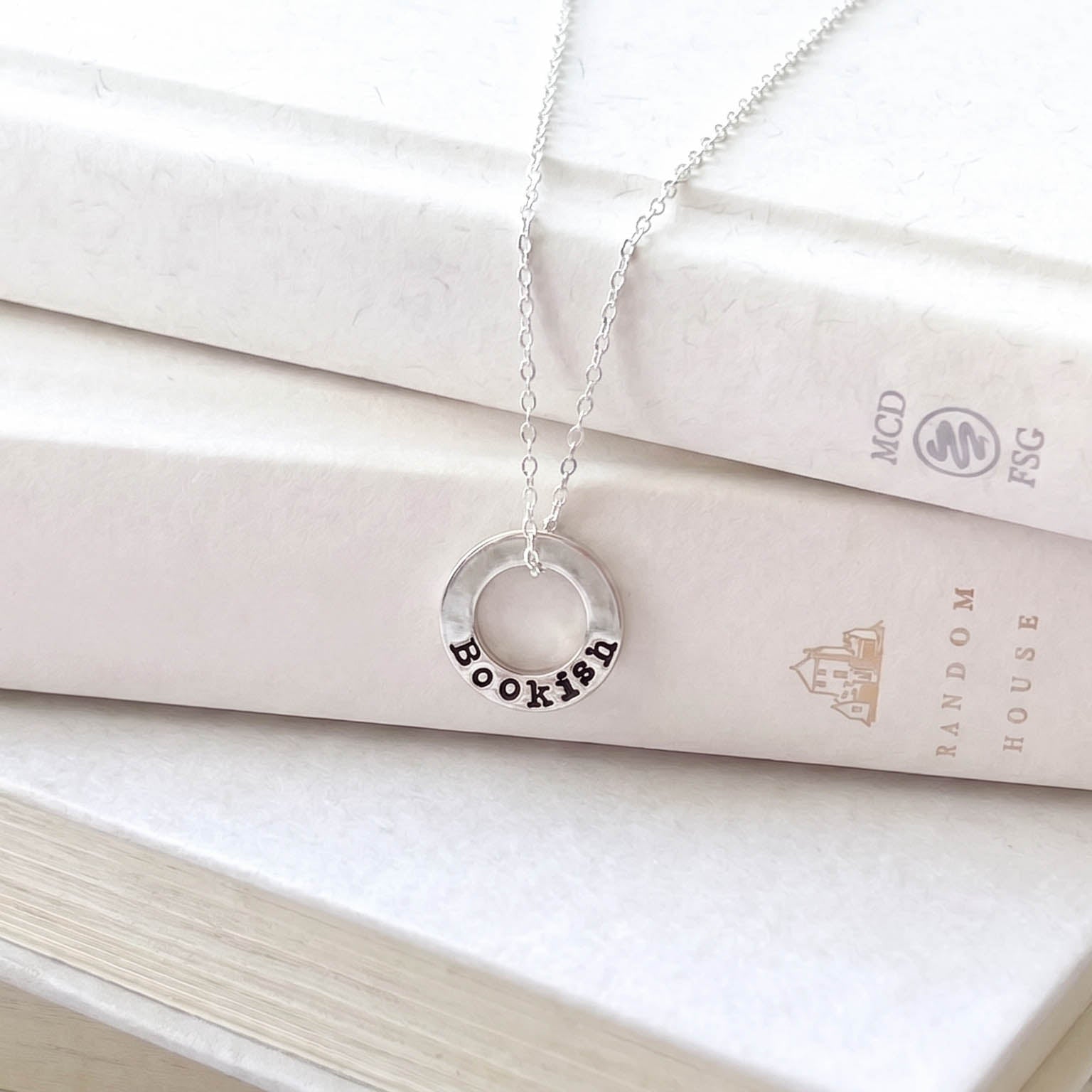 Bookish Necklace in Sterling Silver
