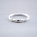 Sterling silver ring stamped with small heart
