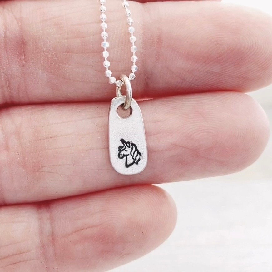 Silver Unicorn Necklace Birthday Gift for Sister Friendship Necklace