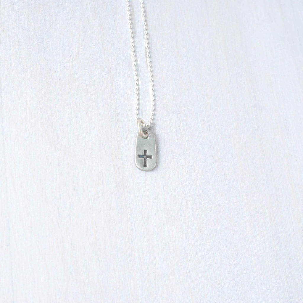 image of small cross necklace