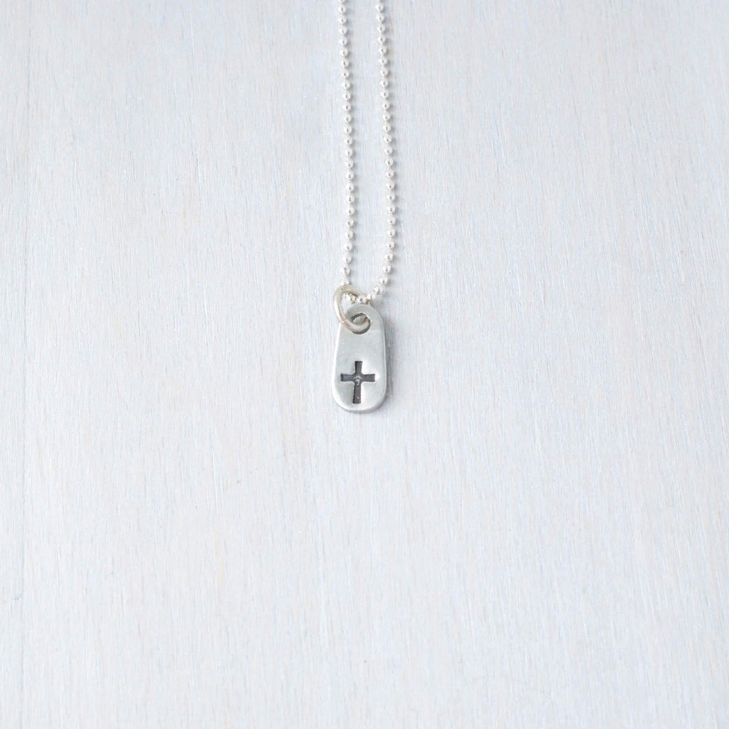 image of dainty cross necklace