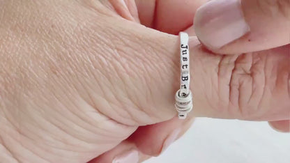 ADHD Ring, Just Breathe, Anxiety Fidget Ring in Sterling Silver