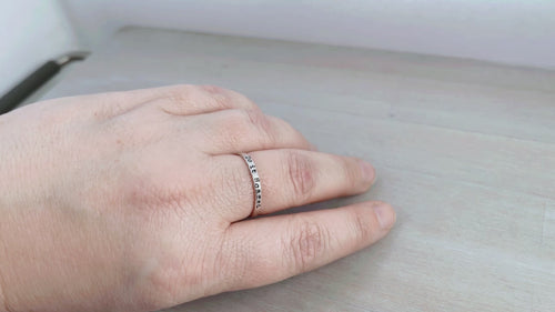 video of a hand wearing and holding a Do it Scared ring in sterling silver