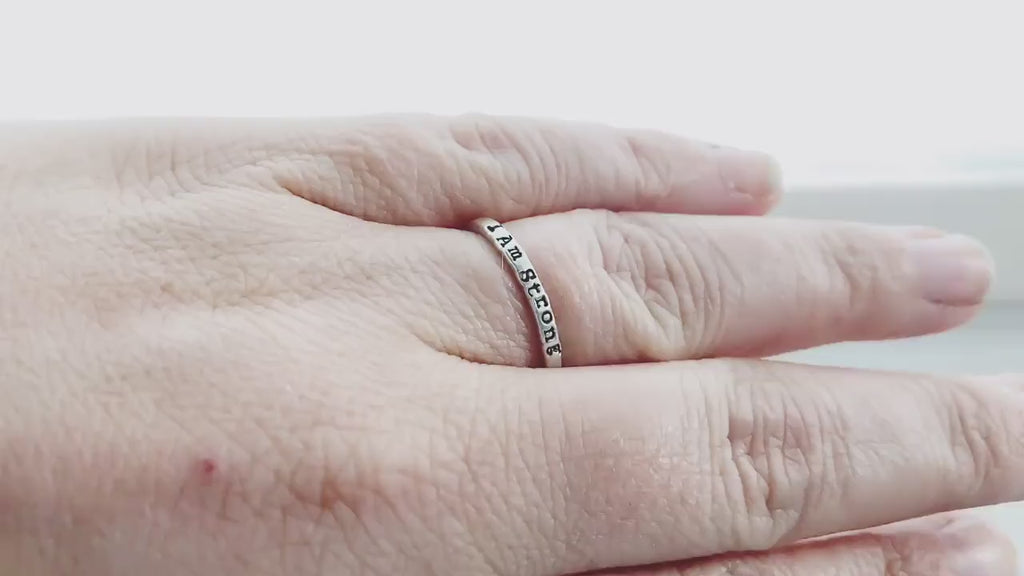 I am Strong Ring {sterling silver}
