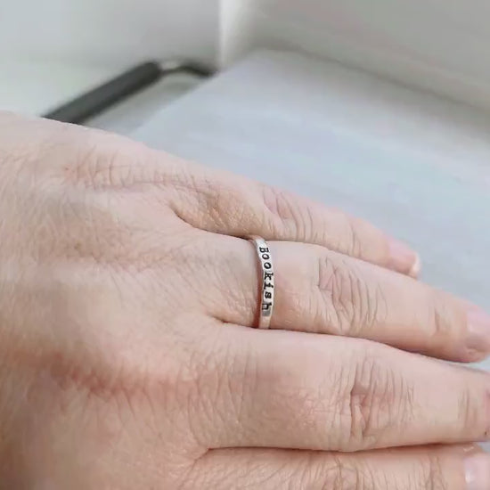 Bookish Ring in Sterling Silver