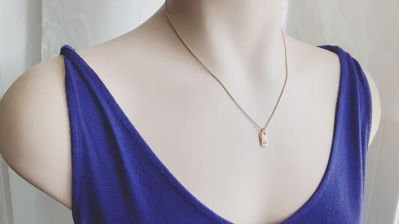 Rose Gold Lotus Flower Necklace New Beginnings Gift Divorce Gift for Best Friend Female