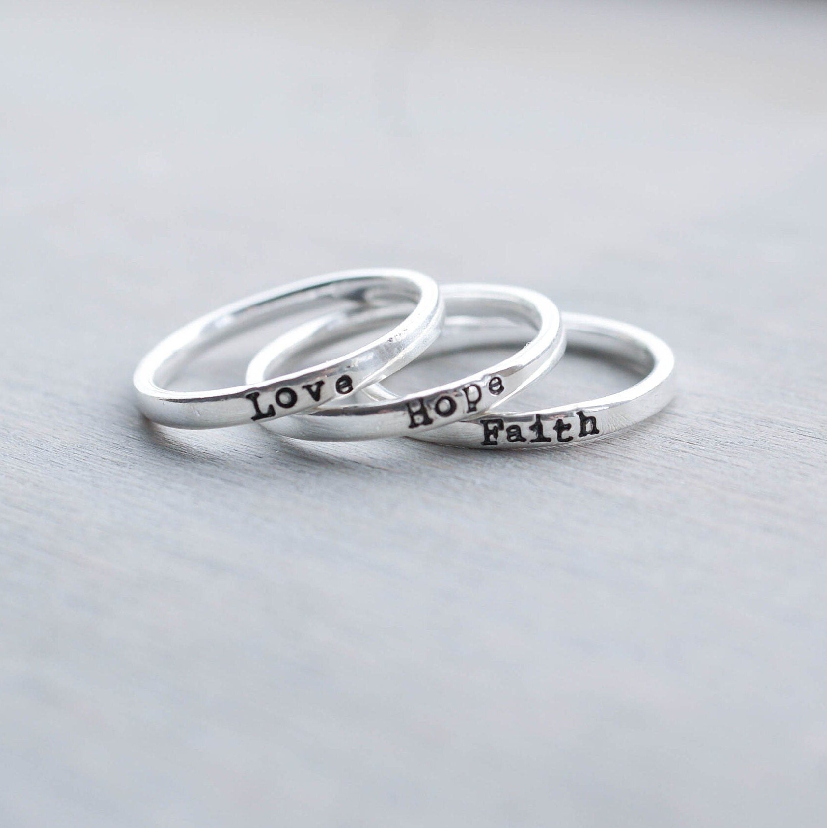 Faith Hope Love Sterling Silver Rings for Daily Inspiration – Simpli ...