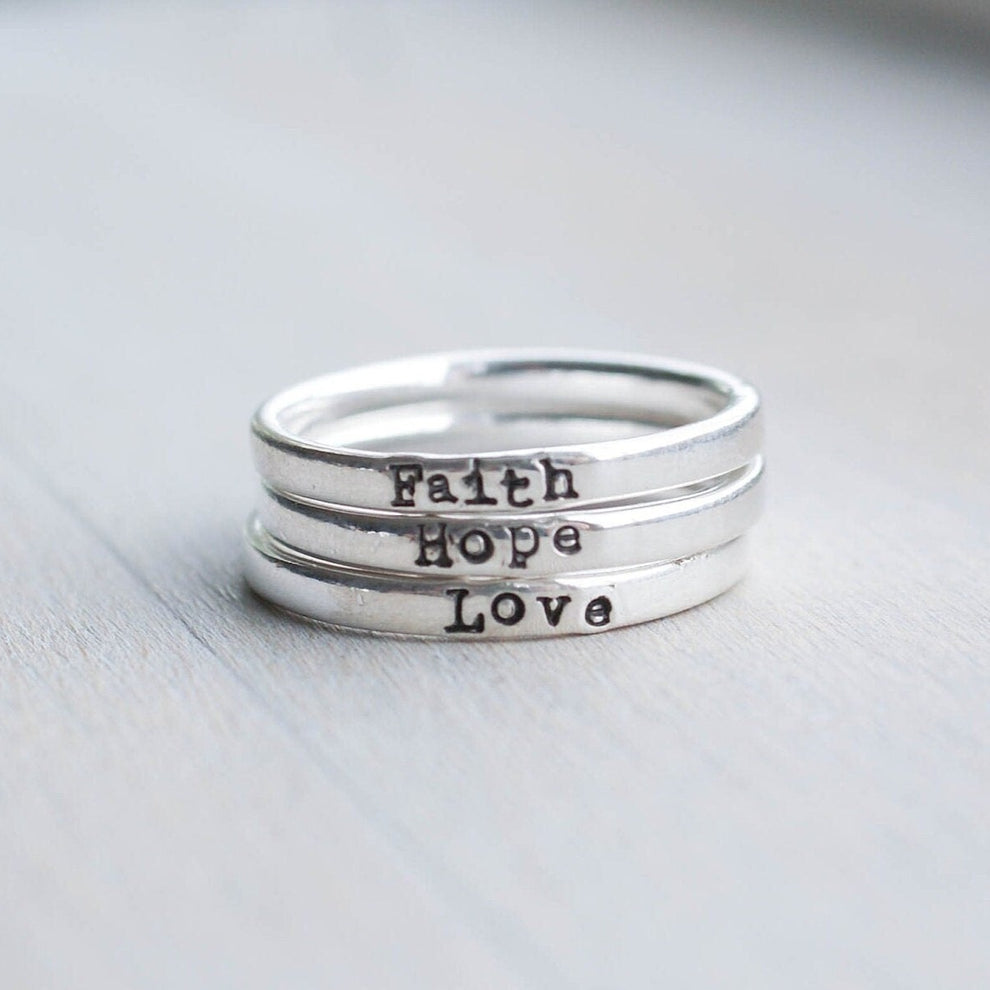 Faith Hope Love Sterling Silver Rings for Daily Inspiration – Simpli ...