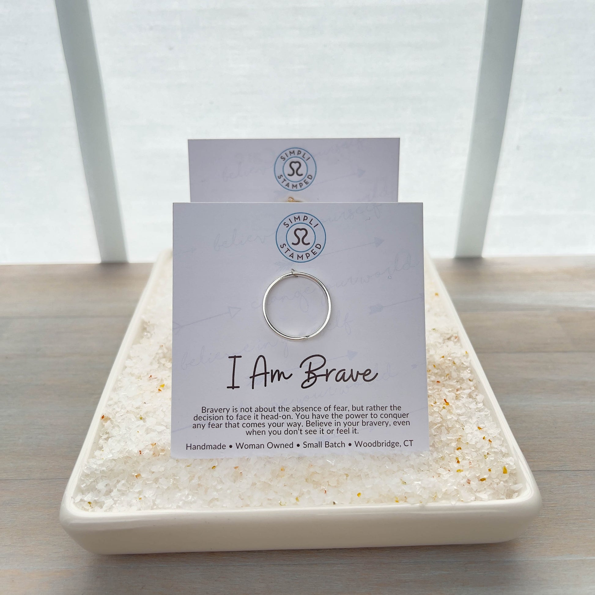 I am Brave Ring in Sterling Silver Be Brave Be Strong