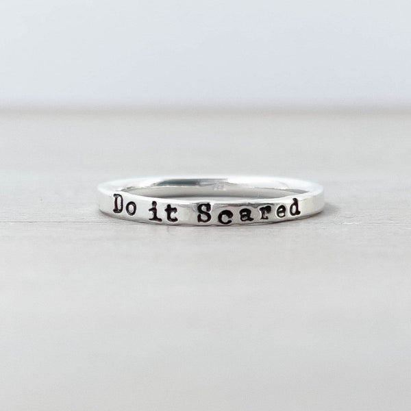 Do it Scared Ring in Sterling Silver